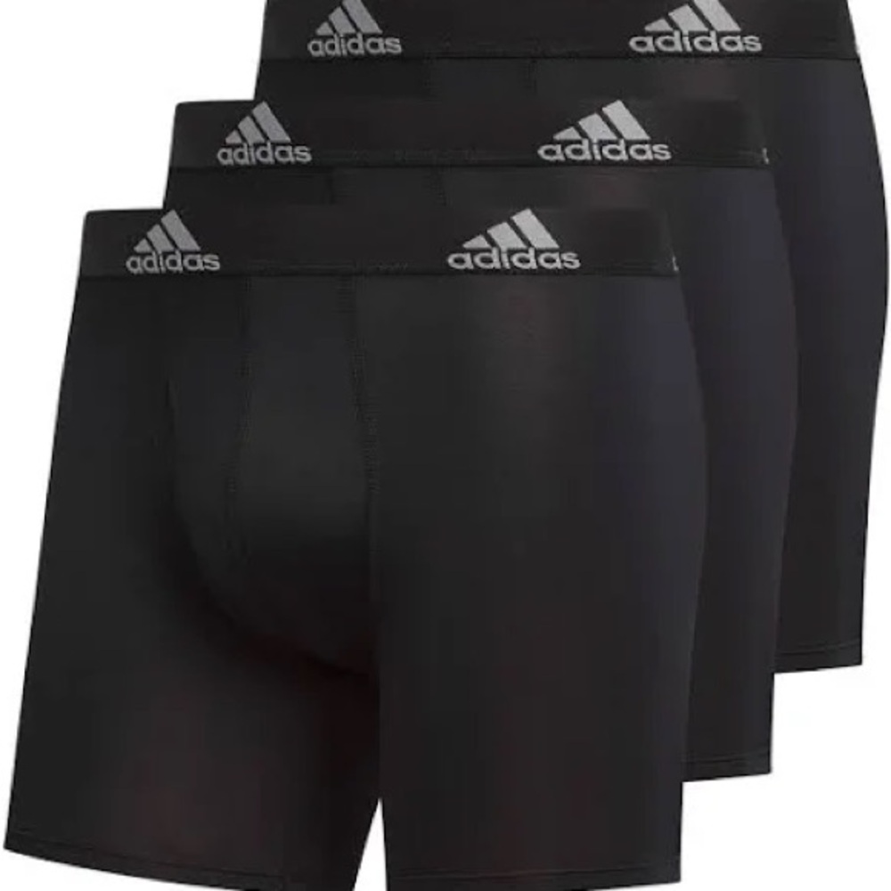 adidas 3-PK Microfiber Comfort Fit Boxer Briefs MED NWT